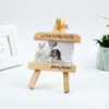 Tripé de Madeira Sólida Cavalete Pequeno 18X24cm Mini Cavalete Tripé Suporte para Quadro de Letras Atacado de Fábrica