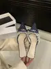 Primer Encuentro con Zapatos de Tacón de Lunares Blancos de Temporada, Sandalias de Punta Cerrada con Lazo, Zapatos de Hada para Primavera/Verano 2026, Combinados con Faldas