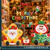 Decorações de atmosfera natalina, Adesivos de janela de desenho animado para árvore de Natal, Adesivos eletrostáticos do Papai Noel, Adesivos para porta de vidro de janela
