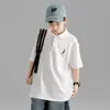 Estilo Novo de Verão Camisa Polo de Manga Curta para Meninos Grandes e Médios Camiseta com Gola Polo de Desenho Animado para Meninos Roupas Casuais para Crianças Tops da Moda para Crianças