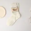 Meias Originais Meias Femininas Estilo Retrô Combinação de Cores Meias de Cachorrinho Animal Meias Fofas de Desenho Animado Meia de Cano Médio Meias de Gatinho