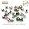 Campana plana de forma de pera pintada perlada de 18 mm 22 mm, campana redonda, accesorios para collar de mascota, campana de Navidad DIY, estilo colorido