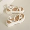 0513 Nuevas Sandalias Medias Zapatillas para Mujer 2025 Verano Negras Tacón Alto Zapatillas Casuales Zapatos de Mujer Aumentadas Transpirables Suela Gruesa
