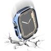 Aplicável ao Apple Watch8, capa protetora galvanizada com película Diamond Shell de fileira única e película temperada com diamantes embutidos.