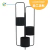 Soporte de Flores de Hierro Plegable Personalizado de 3 Niveles Negro de Pie Cubo para Flores Estante de Almacenamiento Multicapa para el Hogar Soporte para Plantas
