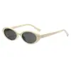 Gafas Jamie 5035 Anti-UV Gafas de Sol Ovaladas Retro para Mujer Estilo Popular de Celebridad Tendencia Europea y Americana Gafas de Sol