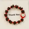 Pulsera de Grano de Café de Cerámica Jingdezhen, Refrescante y que no se decolora, Joyería de Alta Gama para Mujer, Accesorio Versátil de Nuevo Estilo Chino, Mayoreo