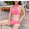 Traje de Baño Bikini Sexy para Mujer Cuello en V Pecho Grande Transfronterizo Amazon Vacaciones Sanya Aguas Termales Multicolor Orilla del Mar Surf