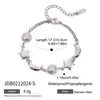 Pulseira de Aço Inoxidável Transfronteiriça Silenciosa Toque de Luxo Leve Acessórios Sem Cor Combinação Empilhada Estrela Lua Joias Novas para Mulheres
