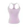 Top de tirantes tipo racerback de cachemir elástico con escote en U pronunciado para chica atractiva 2026 Nuevo de tirante estrecho Sexy para Fitness y Deportes Camisola