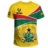 Camiseta 2026 África Ghana Moda Impresión 3D Camiseta Casual de Cuello Redondo para Hombre Camiseta Deportiva de Verano de Manga Corta con Cuello Redondo