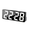 Reloj Electrónico Digital Grande Sencillo para Sala de Estar, Mostrador de TV, Reloj Despertador LED Luminoso Silencioso con Calendario Perpetuo y Temperatura
