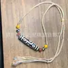Cadena de clavícula con colgante de cuentas de ágata Xizang de nueve ojos al por mayor, collar, colgante, joyería de cuentas estilo nacional hecha a mano, suministro en vivo