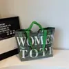 Bolso Gran Capacidad Bolso de Mujer 2025 Otoño e Invierno Moda de Gama Alta Más Fácil de Combinar Bolso Tote a Cuadros Bolso de Mano Casual de Moda