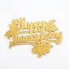 Decoraciones acrílicas para pastel de Acción de Gracias estilo ins transfronterizo, pavo, calabaza, hoja de arce, toppers para pastel, suministros para fiestas