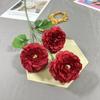 Novo 3 Koi Peônia Cena de Casamento Conjunto Floral Francês Ao Ar Livre Decoração Da Janela Falsa Flor Decoração Para Casa