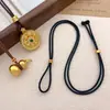 Cuerda Trenzada Tienda de Oro Mismo Estilo Cuerda Trenzada Cuerda de Alto Nivel Cuerda de Collar Avanzada con Colgante de Oro Arena Lanyard Unisex