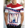 Camiseta Masculina Manga Curta Gola Redonda Estampa Digital 3D Pod/Jit/Transfronteiriça