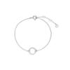 Pulseira feminina de prata esterlina S925 com fivela multiajustável, zircônia europeia e americana de alta qualidade, joia de casamento simples e estilosa