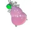 Novo Pingente de Cabacinha em Jade Gelo com Calcedônia Rosa Estilo Chinês Modelo de Luxo Pingente de Cabacinha Ágata Roxa Fonte de Suprimento para Transmissão ao Vivo
