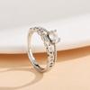 Anillo de Moda Nueva 2024 Micro-Incrustado Doble Capa Nicho Hueco Anillo Versátil para Mujeres Lujo Ligero Venta Directa de Fábrica