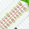 Grânulos de Vidro Gradiente Rosa Verde Goiaba Doce de Primavera Olho de Gato Usar Armadura Armadura Feita à Mão Patch de Manicure Branco Suave
