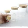 Frasco de almacenamiento de alimentos tipo candelabro de alto borosilicato con tapa de bambú, ecológico e higiénico, disponible en varios tamaños y personalizable a cualquier tamaño
