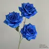 Flores Artificiais Azuis para Casamento Flores Falsas de Teto Decoração de Casamento Parede de Flores Arranjo de Flores de Chão para Casamento Materiais para Arranjo de Flores de Seda
