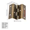 Jingmao Hardware B- 452 Dobradiça de Ferro Dobrável em Quatro Lado 49mm Bronze Verde 8 Furos Lado Reto 18mm Dobradiça