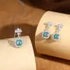 Pendientes Originales Cuadrados de Jade Plata de Ley 925 Retro Nuevos Pendientes Chinoses Geométricos para Mujer Lujo Accesible Joyería para Orejas de Gama Alta