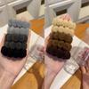 Diadema de goma elástica para el pelo, para otoño e invierno, color marrón, 5 unidades, para coleta alta, gruesa y duradera