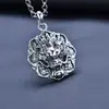 Collar zodiacal de dragón de plata pura S925 para hombre, colgante de estilo frío moderno, cadena versátil para suéter hip hop, accesorios de nicho de alta gama