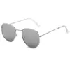Nuevas Gafas de Sol Poligonales con Montura de Metal Tendencia Europea y Americana Montura Pequeña Color Deslumbrante Mercurio Gafas de Sol Oceánicas