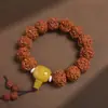 Pulsera budista de una sola cuenta de semilla de Bodhi de diamante, pulsera de semilla de Bodhi, cuentas de oración para hombres y mujeres, pulsera con borla de Tara estilo Tíbet, un regalo