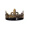 Coroa de Cabeça Circular Completa para Noiva Europeia e Americana Beleza Barroca Princesa de Concurso Cavaleiro Coroa Acessório Universal Luxuoso Formato Redondo