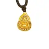 Novo modelo no mesmo estilo das joalherias: Pingente de Buda moeda de ouro areia estilo antigo chama. O pingente de ouro areia não desbota mesmo quando queimado