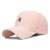 Chapéu de Moda de Rua Casal Estilo Coreano Boné de Beisebol Simples Metal R Logo Lazer ao Ar Livre Esportes Proteção Solar Boné com Aba
