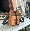 Bolsa de Câmera Color Block Funcional com Cordão Estilo Montanha Tendência para Casais, Bolsa Transversal para Caminhada e Acampamento, Bolsa de Armazenamento Leve para Viagem