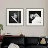 Pinturas Decorativas de Personajes en Blanco y Negro de Hepburn y Monroe Mueblería de Salón de Belleza Pinturas de Pared Artísticas Arte de Pared de Fondo para Sofá Simple