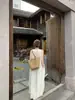 Verano 2025 Nuevo Estilo Francés Descanso para el Té Estilo Vacaciones Chaleco de Moda Holgado Vestido Falda Larga Moda Chic para Mujer