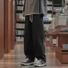 Calça Esportiva da Moda Calça Cargo Cáqui Masculina Verão Novo Estilo Japonês Solta Reta Perna Larga Casual Longa Regular