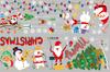 HM92050ds enfeites de Natal cena de Natal layout adesivos decorativos janela vidro janela adesivos de parede de férias