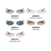 Gafas de sol metálicas con cabeza de leopardo para hombre sin montura con diamantes personalizadas de moda para mujer nuevas gafas de sol para el sol transfronterizas europeas y americanas