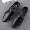 Zapatos de Frijol Estilo Caliente en Vivo para Hombre Piel Genuina Lujo Ligero Casual Zapatos de Cuero Slip-on Zapatos Perezosos para Conducir Hombre Suela Suave Mocasines