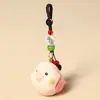 Chaveiro Pingente Escultura em Madeira Artesanal Papagaio Artificial Pingente para Bolsa Casal Pássaros Fofos Presente