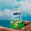 Adorno Creativo de Calabaza Parpadeante con Aceite Líquido y Arena Movediza Llavero Acrílico Accesorios Puesto Joyería Pequeña Venta al por Mayor