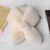 Directo de Fábrica Bufanda con Forma de Corazón para Mujer Calentador de Cuello de Felpa Engrosado Estilo Coreano Polaina de Cuello Esponjosa de Piel Sintética Bufanda de Felpa Moderna