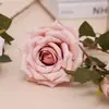 Flores Artificiales Rosas Yafei de 3 Cabezas Flores de Seda Retro Europeas Rosas de Diamante Flores Decorativas Suaves para Salón de Bodas Muebles para el Hogar