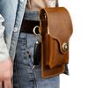 Riñonera táctica de cuero Crazy Horse para teléfono móvil de hombre, nueva, para deportes al aire libre, ideal para construcción y cigarrillos.