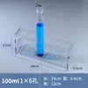 Suporte Colorimétrico de Vidro para Tubos de Ensaio 10ml 25ml 50ml 100ml Suporte para Tubos de Ensaio 6 Furos 12 Furos 24 Furos 30 Furos Linhas Simples e Duplas